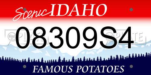 08309S4 Idaho License Plate