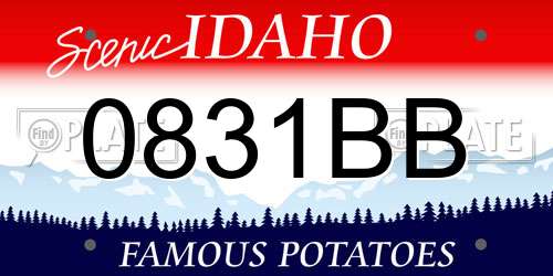 0831BB Idaho License Plate