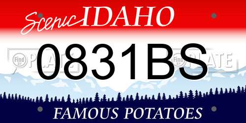 0831BS Idaho License Plate