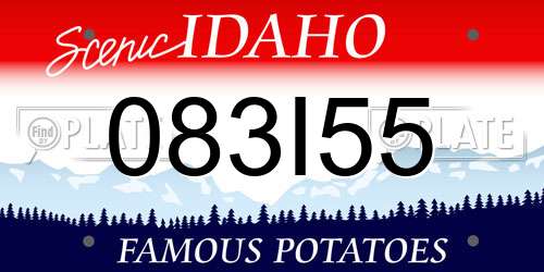 083I55 Idaho License Plate