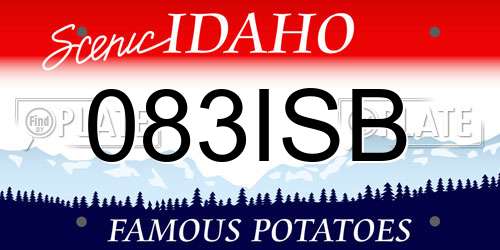 083ISB Idaho License Plate