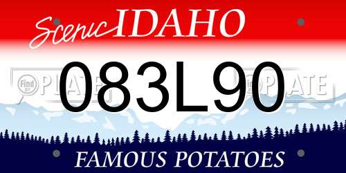 083L90 Idaho License Plate