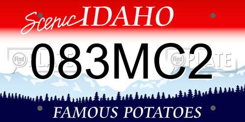083MC2 Idaho License Plate