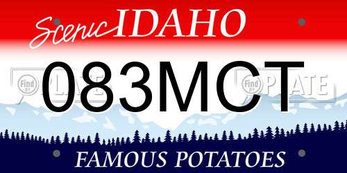 083MCT Idaho License Plate