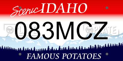 083MCZ Idaho License Plate