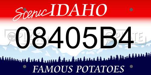 08405B4 Idaho License Plate
