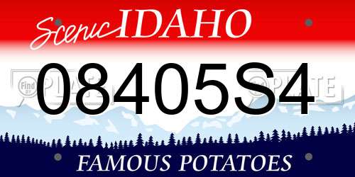 08405S4 Idaho License Plate