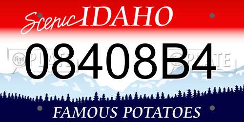 08408B4 Idaho License Plate