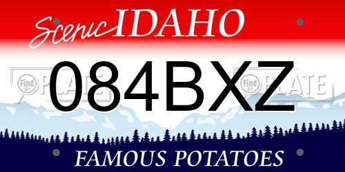 084BXZ Idaho License Plate