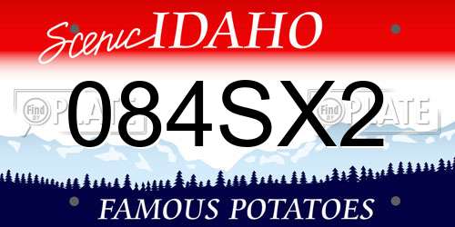 084SX2 Idaho License Plate