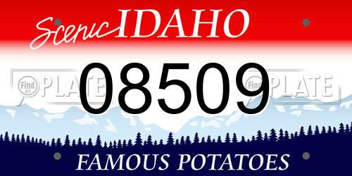08509 Idaho License Plate