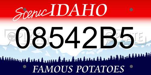 08542B5 Idaho License Plate