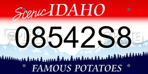 08542S8 Idaho License Plate