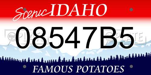 08547B5 Idaho License Plate