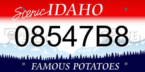 08547B8 Idaho License Plate