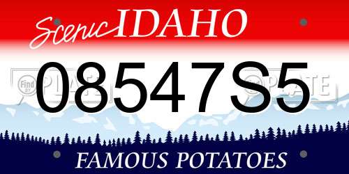 08547S5 Idaho License Plate
