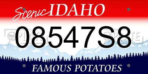 08547S8 Idaho License Plate
