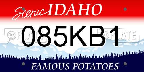 085KB1 Idaho License Plate