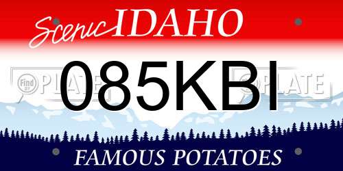 085KBI Idaho License Plate