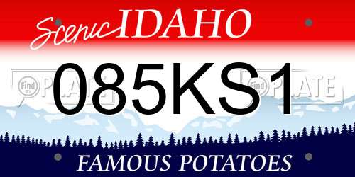 085KS1 Idaho License Plate