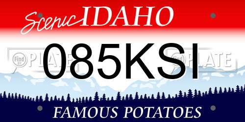 085KSI Idaho License Plate
