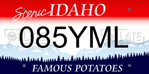 085YML Idaho License Plate