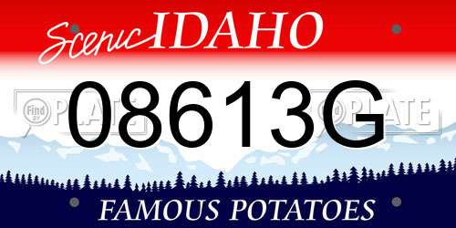 08613G Idaho License Plate