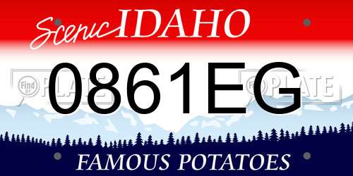 0861EG Idaho License Plate