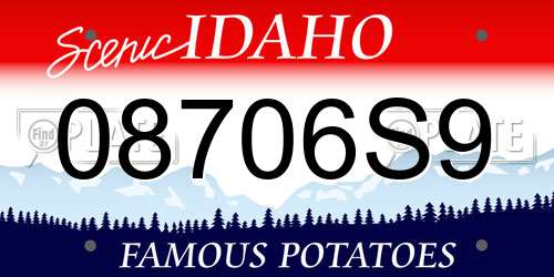 08706S9 Idaho License Plate