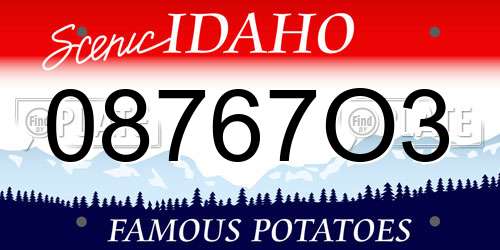 08767O3 Idaho License Plate