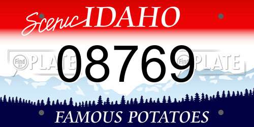 08769 Idaho License Plate