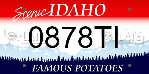 0878TI Idaho License Plate