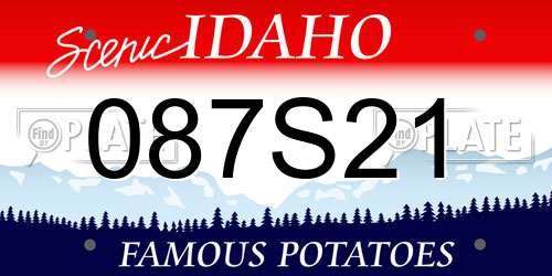 087S21 Idaho License Plate