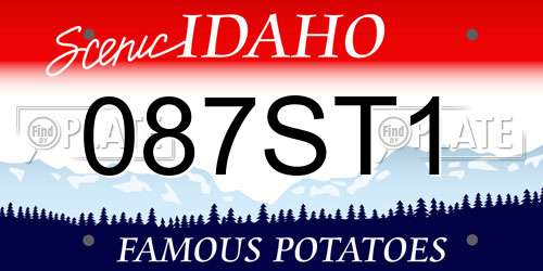 087ST1 Idaho License Plate