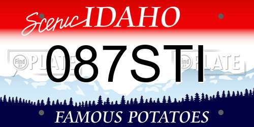 087STI Idaho License Plate