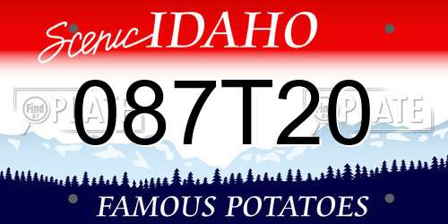 087T20 Idaho License Plate