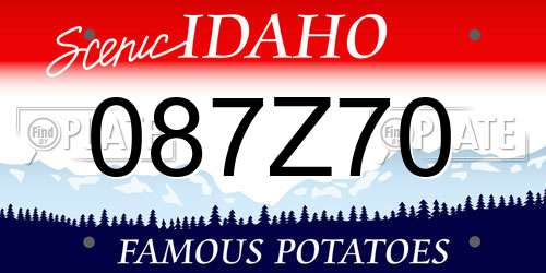 087Z70 Idaho License Plate