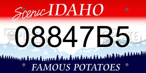 08847B5 Idaho License Plate