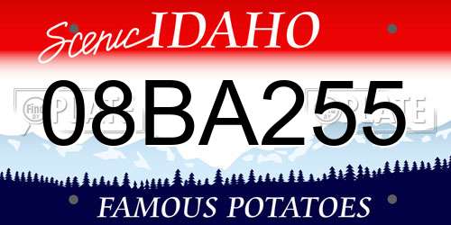 08BA255 Idaho License Plate