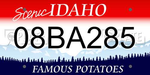 08BA285 Idaho License Plate