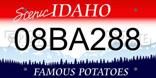 08BA288 Idaho License Plate