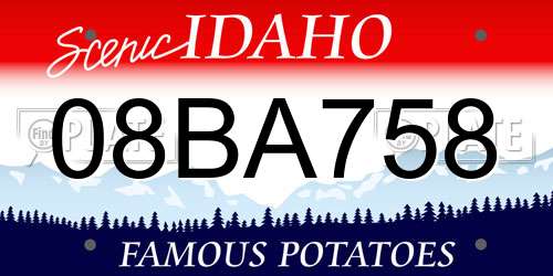 08BA758 Idaho License Plate