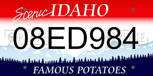 08ED984 Idaho License Plate