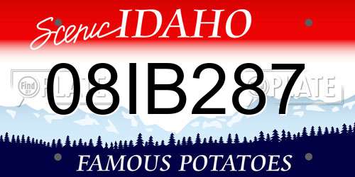 08IB287 Idaho License Plate