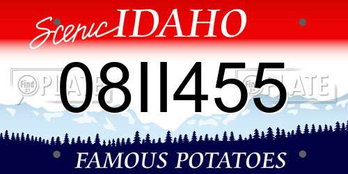 08II455 Idaho License Plate