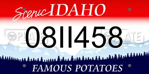 08II458 Idaho License Plate