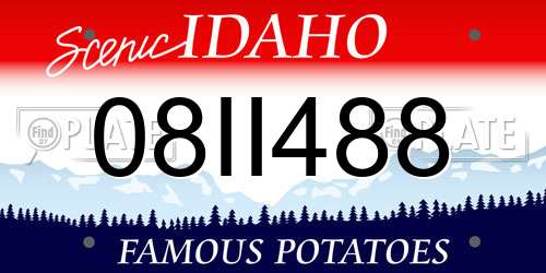 08II488 Idaho License Plate