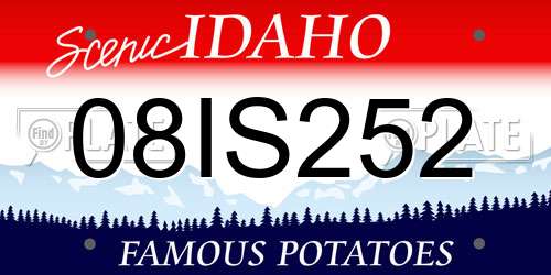08IS252 Idaho License Plate