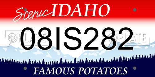 08IS282 Idaho License Plate