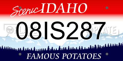 08IS287 Idaho License Plate